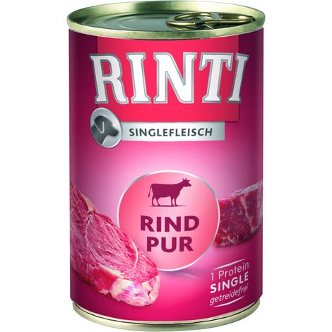 Rinti Singlefleisch Hundenassfutter Adult getreidefrei 400 g Rind