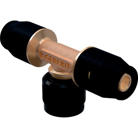 Geberit PushFit Té de transition avec MasterFix, passage, DN 12 / 15 / 12, 650.504.00.1