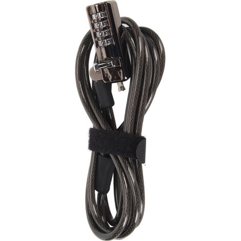 Câble de sécurité portable et résistant avec cadenas pour ordinateur portable DELL, code à 4 chiffres (1/5)
