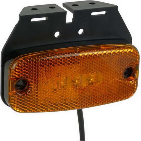 FEU DE POSITION LATERAL LED ORANGE AVEC SUPPORT 9 32V