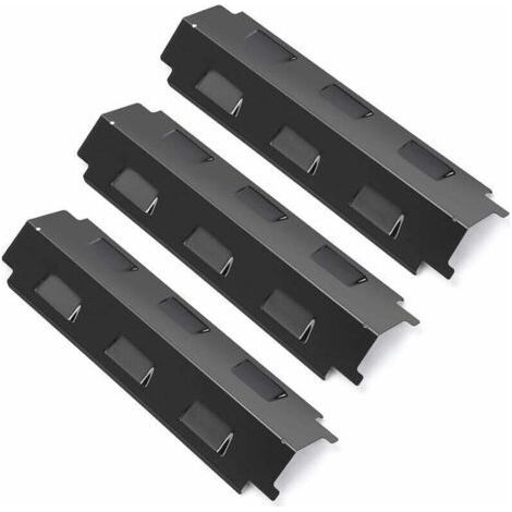 lot de 3 37CM Diffuseur Chaleur Accessoires pour Char-Broil, CCLIFE, Landmann, Uniflame, Fire Mountain, Barbecook, Outback Acier Porcelaine Plaque Chauffante Gril à Gaz Pièce Rechange (1/5)