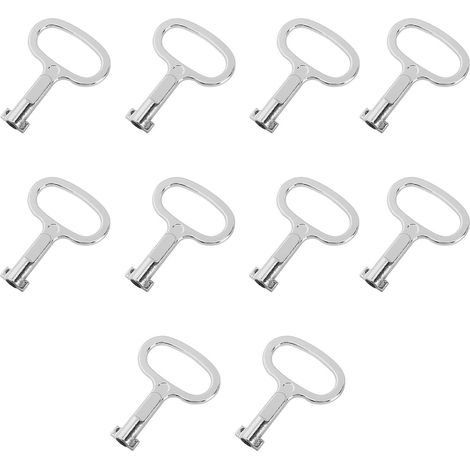 10 Pièces clé armoire electrique à fente cle pour coffret électrique, armoire technique et compteur, clé légère en alliage d’aluminium, pour maintenance, valve, eau, gaz et usage autorisé (1/5)
