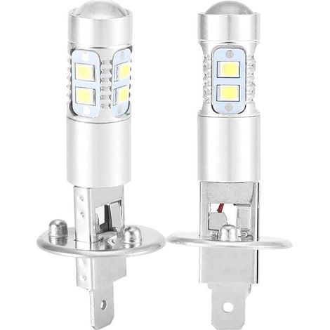 Ampoule LED, 2Pcs 1800LM 12-28V H1 6000K Super White 100W LED Kit d'ampoules de phare antibrouillard (1/5)