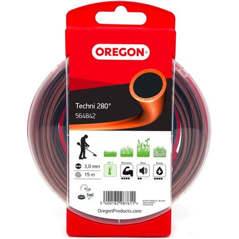 Freischneiderfaden Rund Techni 280° Braun/Schwarz ø3,0mm/15m Oregon 564842