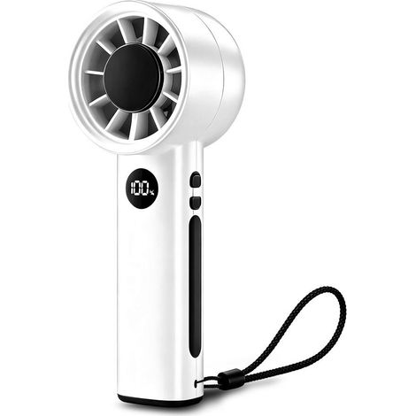 Ventilatore portatile URBAN FACTORY RPF10UF bianco, 100 velocità, batteria da 1.800 mAh