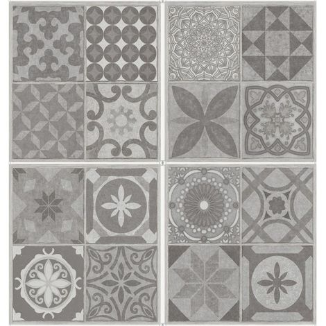 Baldosas autoadhesivas de PVC LTV efecto azulejo Vintage (1/4)