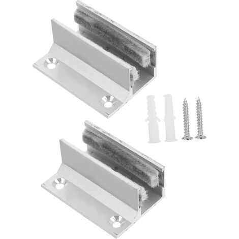 2 pcs guide de sol pour porte coulissante, alliage d'aluminium (1/5)