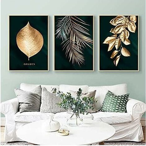 Tableau Décoration Murale - Set de Poster Premium pour la Maison, Bureau, Salon, Chambre, Cuisine-Style Moderne - Impression sur Toile - Décoration Unique - 30 x 40 cm - 3 pièces - sans Cadre (1/5)