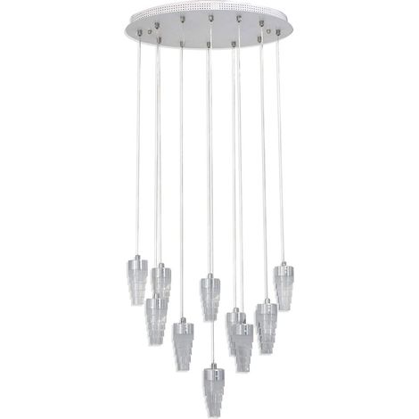 Lampadario da soffitto a sospensione a led 41 watt plafoniera moderna con bicchieri estraibili lampada sospesa arredamento moderno