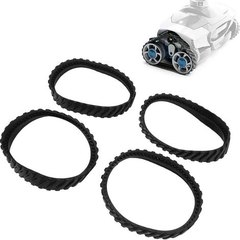 Lot de 4 Pneus de Nettoyage pour Robot Piscine Compatible Zodiac MX8 et Mx6 (1/5)