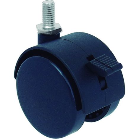 Roue de Mobilier 50mm Nylon Noir Épingle 8x15