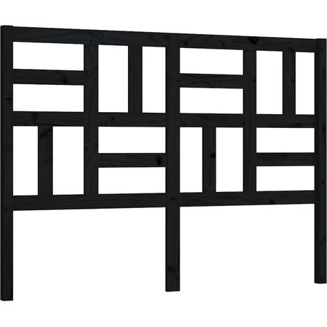 Maison Exclusive - Kopfteil Schwarz 126x4x104 cm Massivholz Kiefe