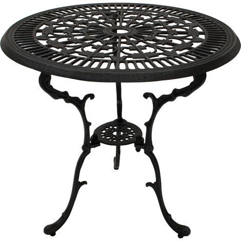 Tisch LUGANO 70cm rund, Aluguss grau antik (1/2)