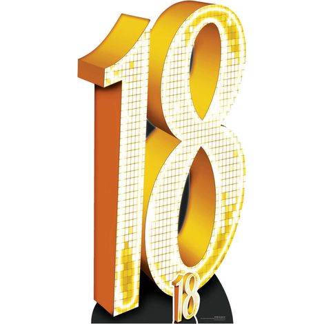Figurine en carton - Numéro 18 ans Anniversaire - Haut 177 cm (1/3)