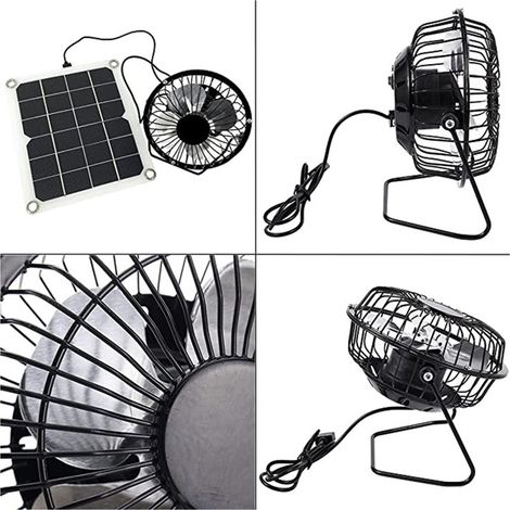 Ventilateur solaire 6W 5V pour voiture avec panneau solaire - Ventilation et refroidissement (1/5)