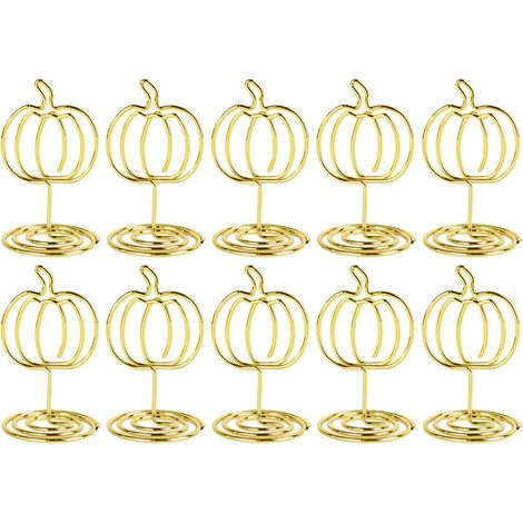 10 porte-notes en forme de citrouille creuse, supports chiffres (1/5)