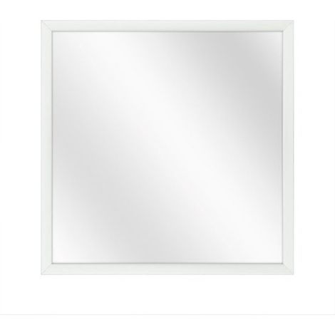 Miroir avec cadre en aluminium luxueux - Argent mat - 40 x 40 cm