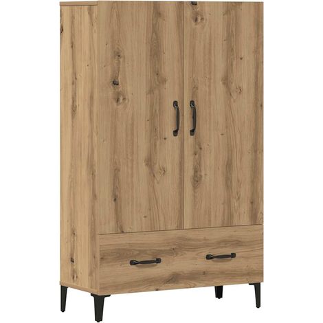 Aparador alto de madera contrachapada artesano roble vidaXL (1/5)