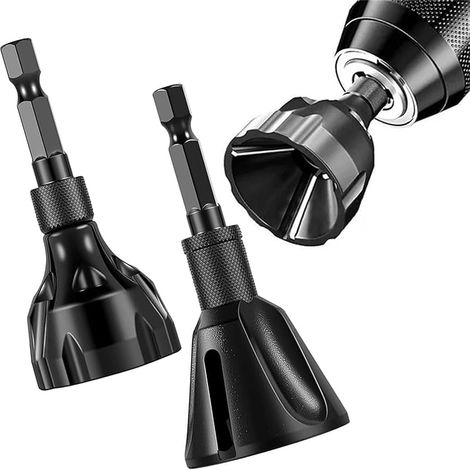 2 Pièces Outil de Chanfrein Externe Deburring Tool,D'ébavurage Externe Fraise Métal,Ébavurage Outil Externe de Chanfrein,3-20mm 5-25mm Ebavureur Réparer Les Vis pour Réparation de L'acier,du Cuivre