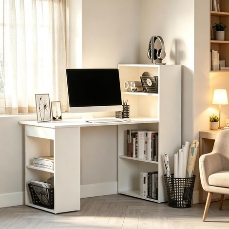 Escritorio con estantería integrada, Escritorio moderno, Mesa de trabajo versátil con diseño abierto para un uso flexible (solo escritorio) (1/5)