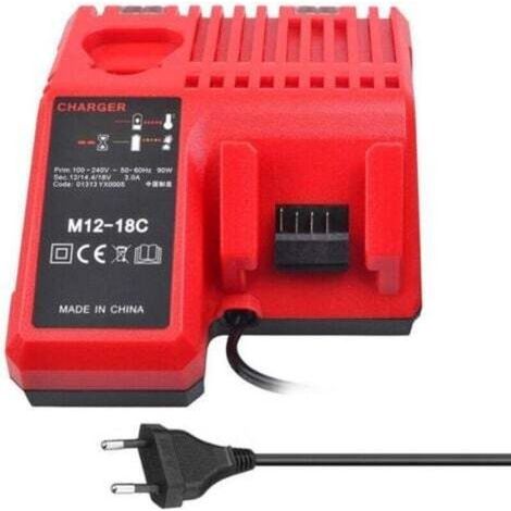 [JAMAIS UTILISÉ] Remplacer Mivoch Milwauk M12-18 chargeur 12V-18V 3A charge rapide batterie au lithium chargeur double charge (1/4)