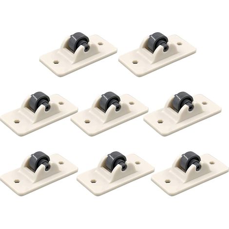8pcs Mini roulettes Autocollantes en Plastique, Petit roulettes Collant Plastique pour Meubles, roulettes Non Pivotantes (1/4)