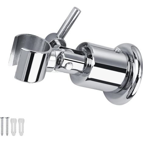 Support de Pommeau de Douche avec Vis, Support de Douche, Support Pommeau de Douche en Métal, Support de Pomme de Douche Réglable, Support Douchette Mural (1/4)