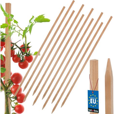 Tuteurs en bois KOTARBAU® pour tomates et arbustes, 80 cm, lot de 10 (1/5)