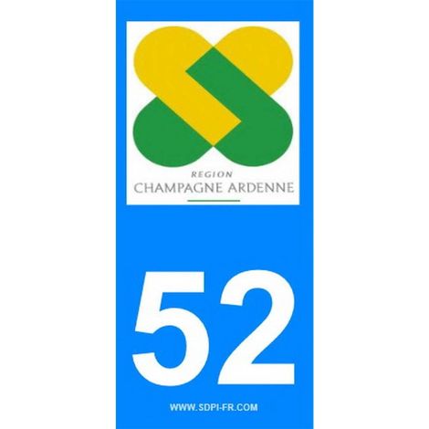 ADHESIFS REGION DEPARTEMENT 52 GRAND EST X2