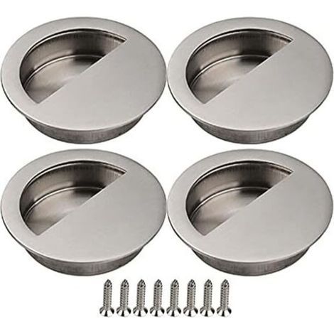 CSPARCV 50 mm Schiebetürgriff mit eingelassenem Griff, inklusive Schrauben, silberfarben (1/4)