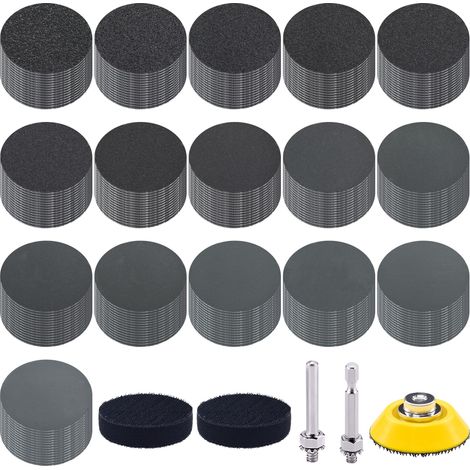 240 Pièces Disques de Ponçage 50mm Disques Abrasif Papier de Verre Sec à L'Eau Feuilles Abrasives Grain 60-10000 pour Bois Métal Miroir Bijoux Polissage (1/5)