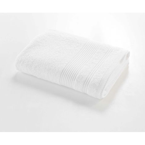 Serviette ou drap de douche 70 x 130 cm Tendresse blanc (1/4)