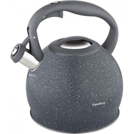 Klausberg KB-7267 Pfeifkessel – 3 l – Edelstahl – für alle Wärmequellen geeignet (1/5)
