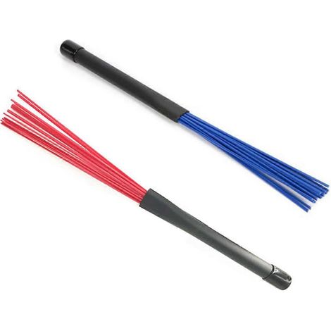 Lot de 2 balais de percussion pour batterie, balais métalliques professionnels -- (1/5)