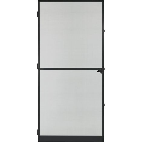 Alu Fliegengitter Tür Balkontür Insektenschutz Mückenschutz 95x210 cm anthrazit (1/5)