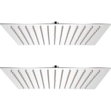 Rain Shower Head 2 pcs Stainless Steel 30x30 cm vidaXL