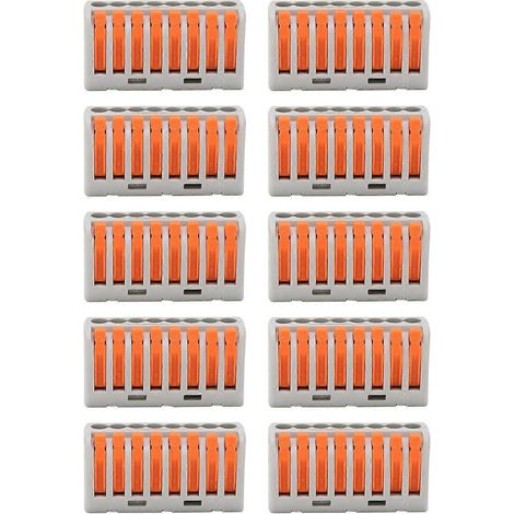 10 Stück Drahtblock-Klemmenanschluss Schnellleiter Flexibler Hartkabelverbinder PCT218