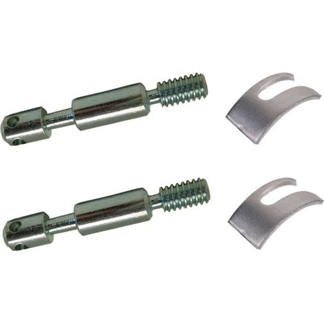 Lot de 2 goujons d'assemblage 8mm x 75mm – Acier – 4 trous + 2 étriers 38mm pour fixation robuste – Assemblage rapide meubles