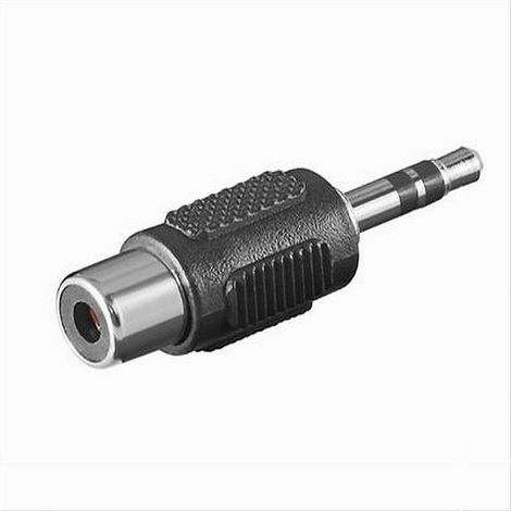 MaxTech - Set 2 Pz Connettore Adattatore Audio Spina Rca Femmina A Aux 3,5mm Maschio C-046 - (1/2)