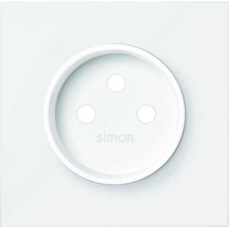 Simon 100 Tapa para enchufe francesa blanco mate 10000068-230