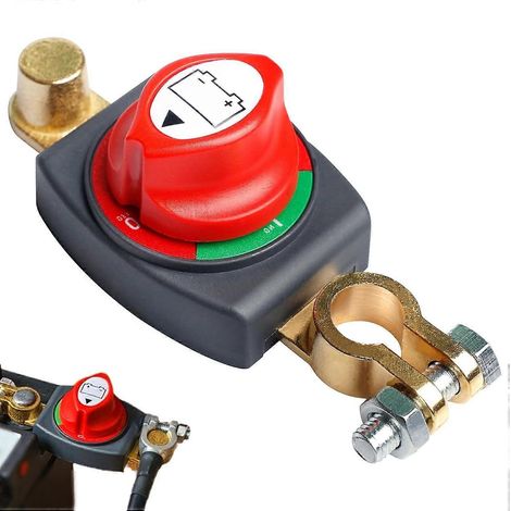 Interrupteur de batterie 12 V - Interrupteur principal de batterie - Pour bateau, moto, yacht, voiture, bus, camping-car, quad (1/4)