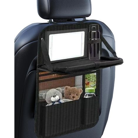 Organisateur Arrière de Voiture, Protecteur de Siège Auto avec Rangement, Tapis Anti-Bottes Imperméable avec Porte-Tablette pour Voiture SUV Sedan Voyage (1/5)
