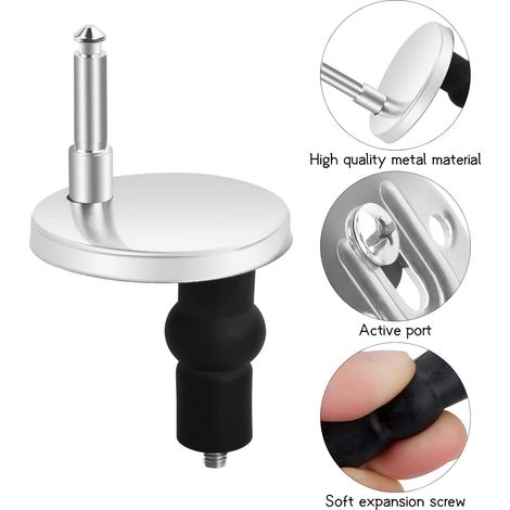 Kaelt - Lot de 2 Fixation Abattant WC Universelles Abattant de Toilettes à Charnière Couvercle de Toilettes Abattant Fixations Abattant de Toilettes Remplacement Fixation pour Siège de WC Abattant WC (1/4)