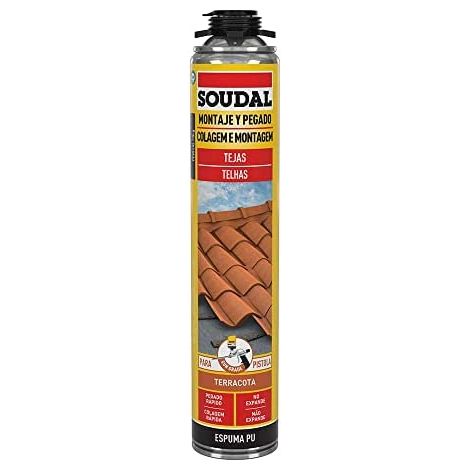 Schiuma adesiva Soudal 750 ml rossa poliuretano (1/2)
