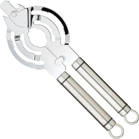 KitchenCraft Apribottiglie Professionale con Estrattore ad Anello in Acciaio Inossidabile, Adatto alla Maggior Parte dei Coperchi e Tappi a Vite, 26,5 cm x 9 cm - Argento (1/3)