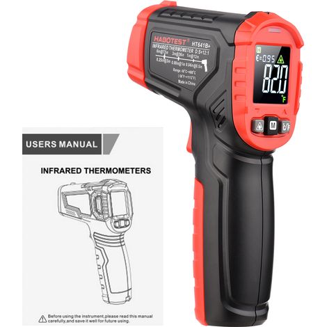 Rosvola Laser-Infrarot-Thermometer, -50 °C bis 600 °C, digitale Temperaturpistole zum Kochen in der Küche, für Pizzaöfen, Gebäck, Lebensmittelfleisch, Heizungs-, Lüftungs- und Klimatechnik, Kühlschrän (1/5)