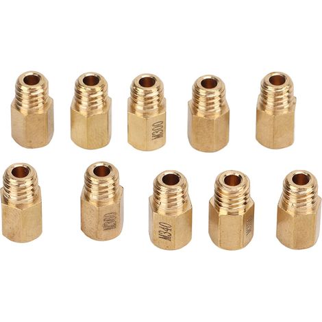 Ej.Life Vergaser Hauptdüsen, 10Pcs/Set Hauptdüsen Kit Hex yle Ming Ersatz für VM TM TMX 300390 vergaser düsen (1/5)