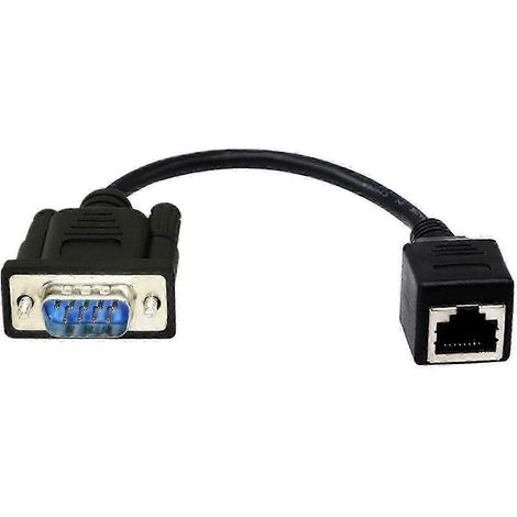 DB9 RS232 to RJ45 Extenders Adapters DB9 9Pin Port Female to RJ45 Cable CAT5 Extend RJ45 to RS232 Communication Cable (1/5)
