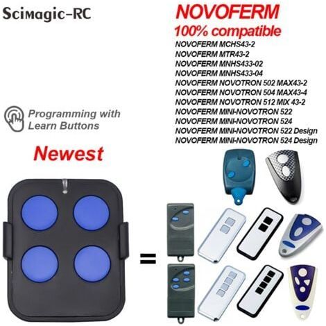 Télécommande NOVOFERM NOVOTRON 504 MAX43-4 3PCS (1/3)