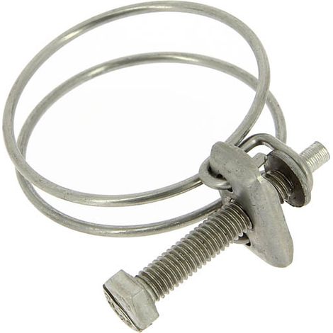 Collier double fil inox Ø37 à 42 mm